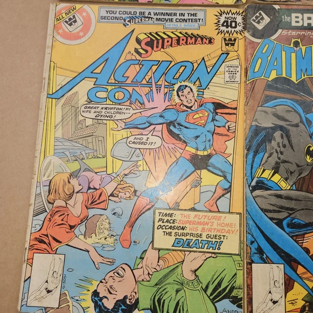 DC COMICS Vintage Lot of 6 - Superman Action Comics, Batman, Jonah Hex, Legion